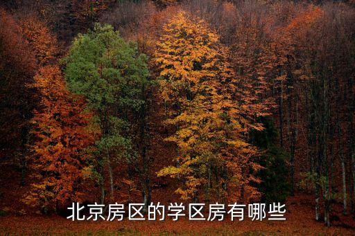 北京房区的学区房有哪些