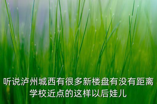 泸州有哪些学区房，泸州恒大华府周边有哪些学校啊买房先考虑娃儿读书