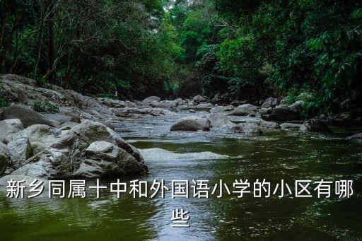 新乡同属十中和外国语小学的小区有哪些