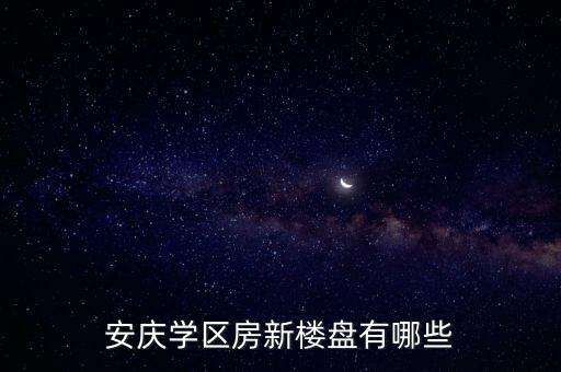 安庆学区房新楼盘有哪些