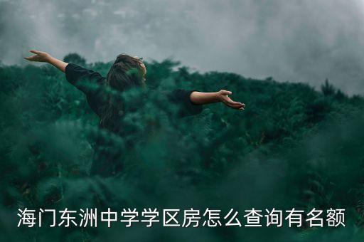 海门东洲中学学区房怎么查询有名额