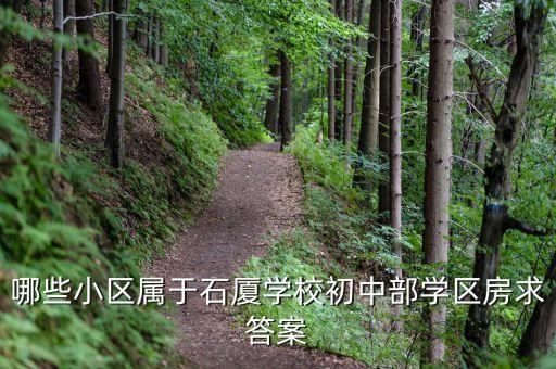 哪些小区属于石厦学校初中部学区房求答案