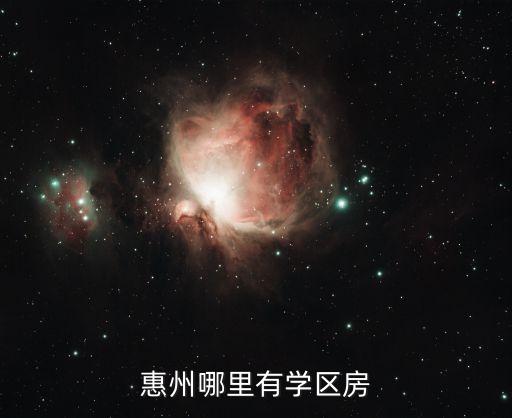 惠州哪里有学区房