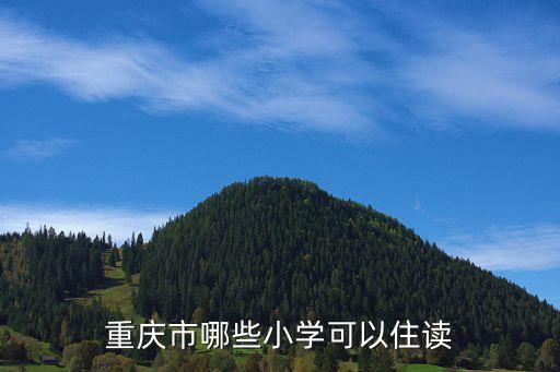 重庆市哪些小学可以住读