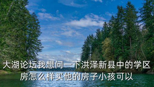 大湖论坛我想问一下洪泽新县中的学区房怎么样买他的房子小孩可以